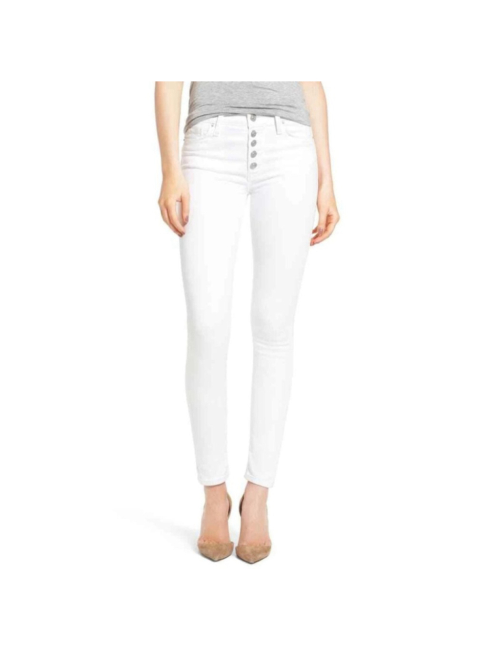 HUDSON Barbara Super Skinny High Rise White Jeans Size 27